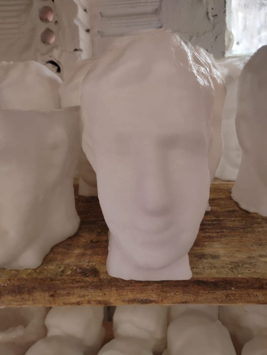 Cabeça de Cera Homem BRANCA FECHADA
